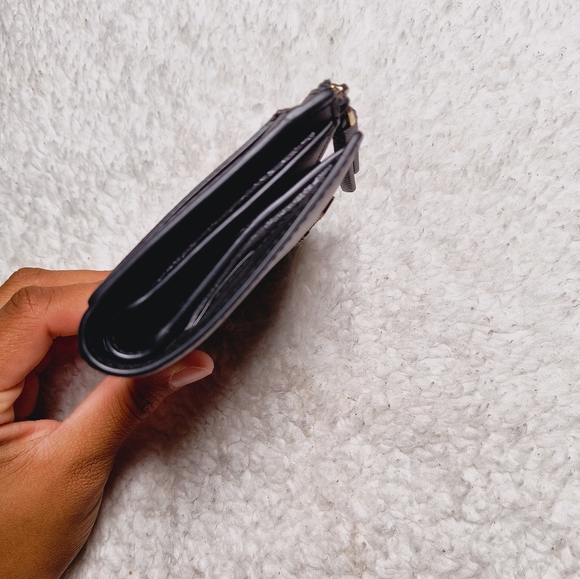 Kate Spade New York Saffiano Leather Small Zip Around Bifold Wallet, Black - Picture 7 of 9